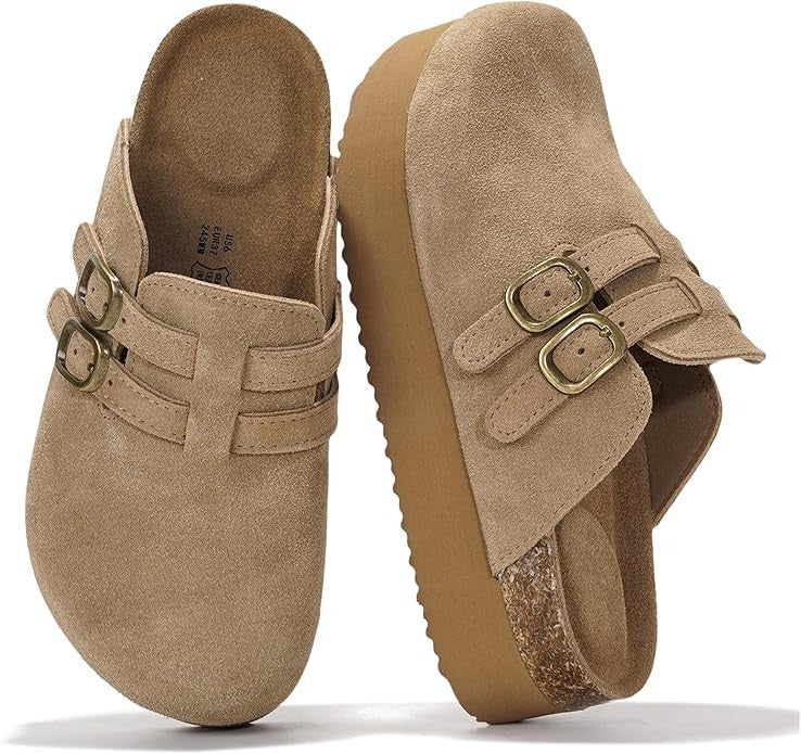 Platform Leather Clogs