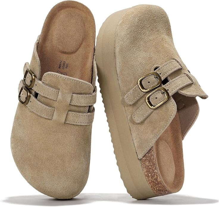 Platform Leather Clogs